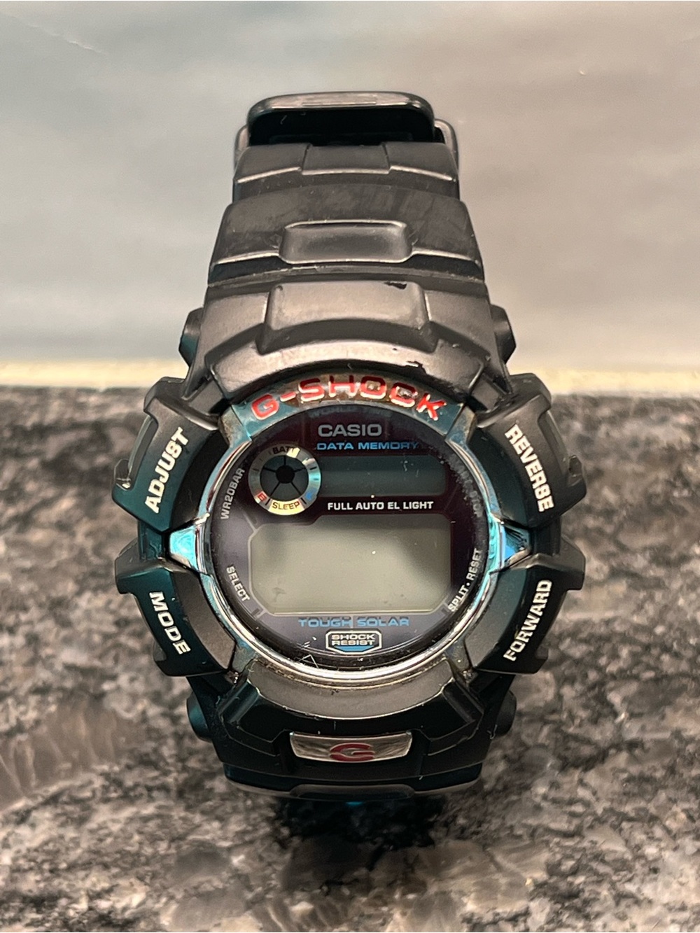 Casio G-Shock Digital Watch in Black with Red and Blue Accents
